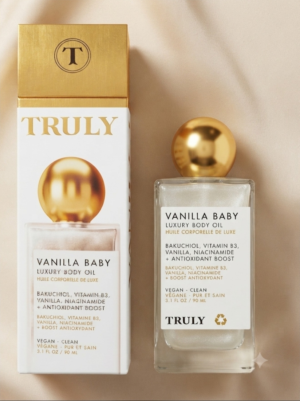 Truly Vanilla Baby Luxury Body Oil — Gold